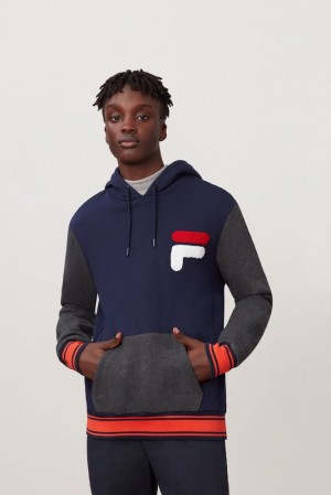 Sudadera con Capucha Fila Champ Hoodie Hombre Peac/Lgrym/Cred | 183467ELG