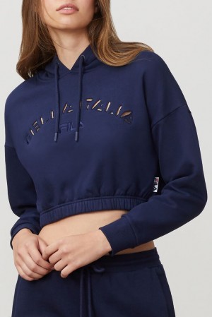 Sudadera con Capucha Fila Dana Hoodie Mujer Peacoat | 162094FPK