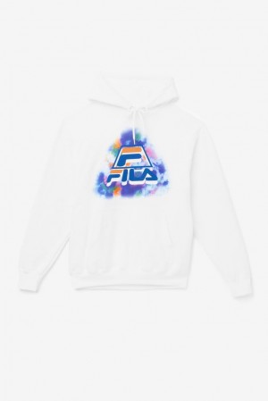 Sudadera con Capucha Fila Dracen Tie Dye Hoodie Hombre Blancas | 256397RMK