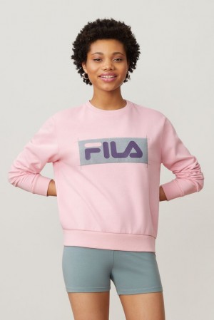 Sudadera con Capucha Fila Evelyn Sweatshirt Mujer Cpnk/Lead/Ggrp | 257489BCZ