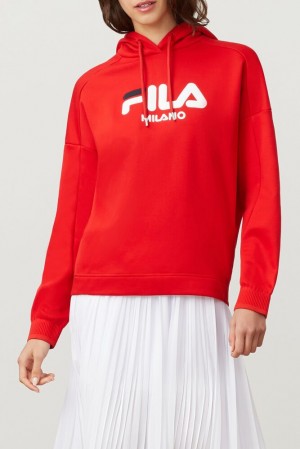 Sudadera con Capucha Fila Fila Milano Hoodie Mujer Rojas | 294671ASQ