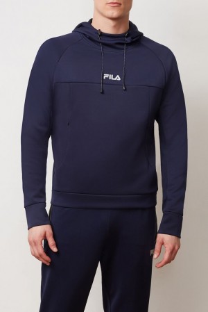 Sudadera con Capucha Fila Franklin Hoodie Hombre Azul Marino | 923587GTX