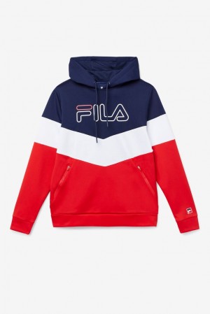 Sudadera con Capucha Fila Gerado Tech Hoodie Hombre Rojas Blancas | 270586THM