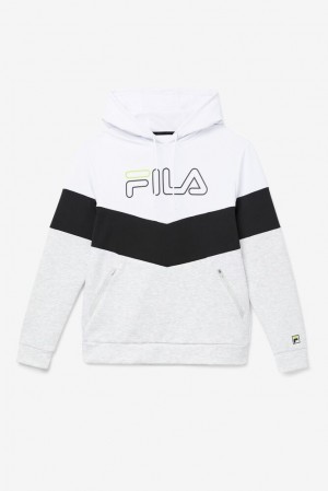 Sudadera con Capucha Fila Gerado Tech Hoodie Hombre Blancas Gris Claro | 468109HLX