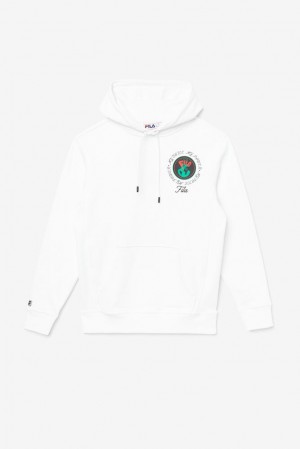 Sudadera con Capucha Fila Hunt Hoodie Unisex Blancas | 982107HAM