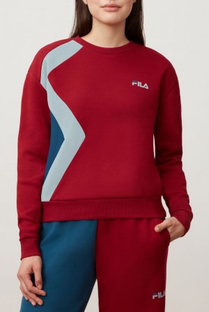 Sudadera con Capucha Fila Kazuno Sweatshirt Mujer Bred/Tour/Ddiv | 934518PMU