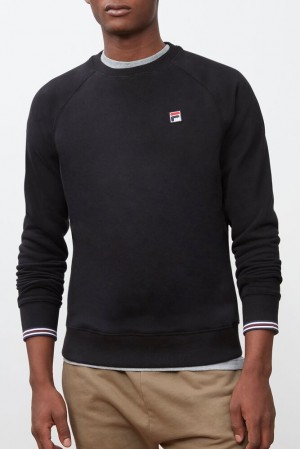 Sudadera con Capucha Fila Pozzi Crew Hombre Blk/Blk | 145320RBN