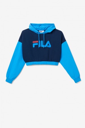 Sudadera con Capucha Fila Saachi Hoodie Mujer Azules Rojas | 687942FWD