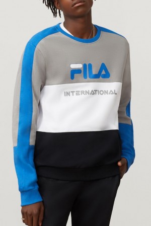 Sudaderas Fila Bravo Sweatshirt Hombre Fgry/Wht/Blk | 302568QHK