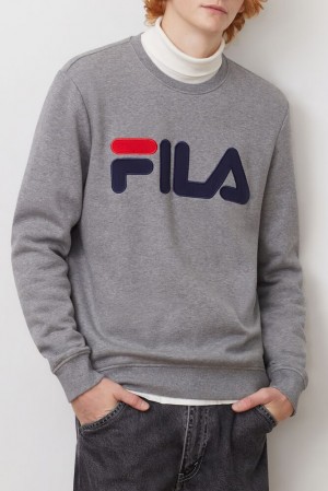 Sudaderas Fila Regola Sweatshirt Hombre Vhth/Navy/Cred | 765920YOQ