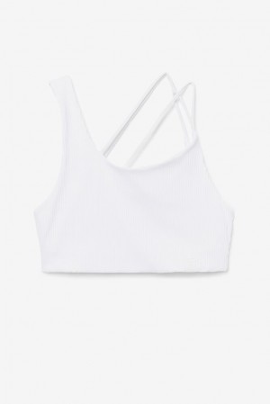 Sujetador Deportivo Fila Ribbed Essentials | Teena Bra Top Unisex Blancas | 195360LFZ