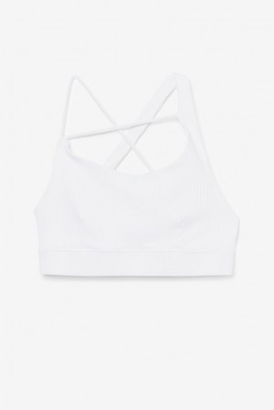 Sujetador Deportivo Fila Ribbed Essentials | Sidney Bra Top Unisex Blancas | 721396EIJ