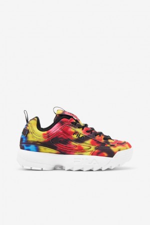 Tenis Fila Disruptor 2 Dark Tie Dye Sneakers Mujer Negras Blancas | 136240WTL