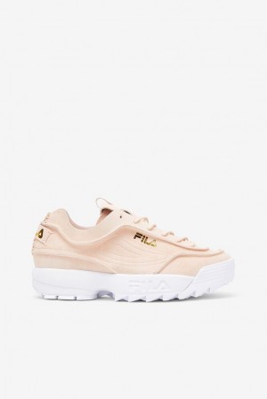 Tenis Fila Disruptor 2 Deconstructed Sneakers Mujer Doradas Blancas | 072185XVS