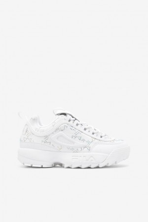 Tenis Fila Disruptor 2 Diamante Sneakers Mujer Wht/Wht/Irid | 890123ARB