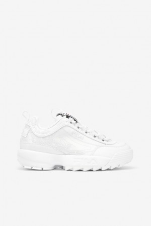 Tenis Fila Disruptor 2 Embroidery Sneakers Mujer Wht/Fnvy/Fred | 943562CWT