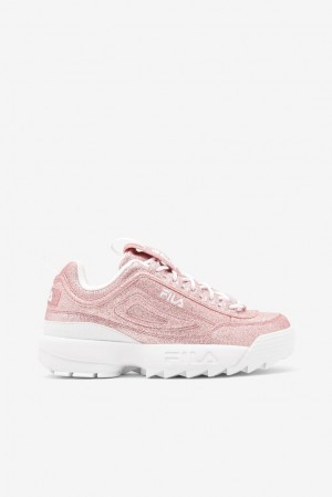 Tenis Fila Disruptor 2 Glimmer Sneakers Mujer Rosas Rosas Blancas | 017235UDC