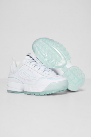 Tenis Fila Disruptor 2 Ice Sneakers Unisex Wht/Wht/Arbl | 452319HZP