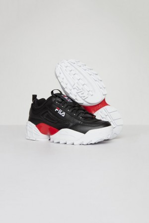 Tenis Fila Disruptor 2 Lab Sneakers Hombre Negras Rojas Blancas | 370984OYV