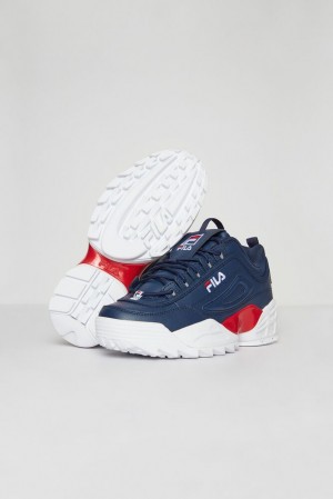 Tenis Fila Disruptor 2 Lab Sneakers Hombre Azul Marino Blancas Rojas | 463189IWN