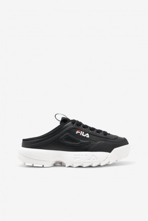 Tenis Fila Disruptor 2 Mule Sneakers Mujer Negras Blancas Rojas | 592816UCK