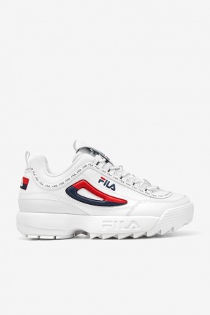 Tenis Fila Disruptor 2 Premium Repeat Sneakers Hombre Blancas Azul Marino Rojas | 408729NVW