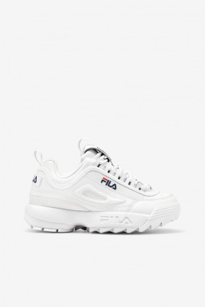 Tenis Fila Disruptor 2 Premium Sneakers Mujer Blancas Azul Marino Rojas | 307258YTD