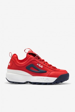 Tenis Fila Disruptor 2 Premium Sneakers Hombre Rojas Blancas Azul Marino | 578139CAL