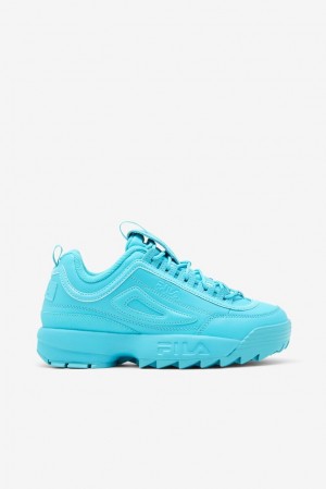 Tenis Fila Disruptor 2 Premium Sneakers Mujer Azules Azules Azules | 251798ANP