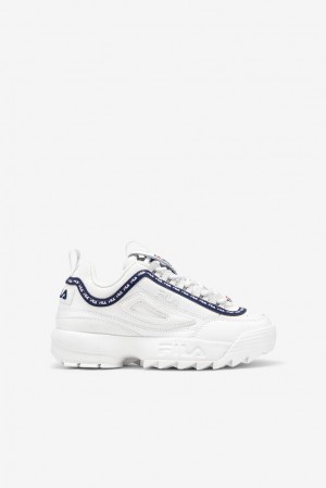 Tenis Fila Disruptor 2 Repeat Sneakers Unisex Blancas Azul Marino Rojas | 124036YLT