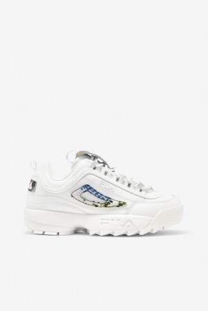 Tenis Fila Disruptor 2 Snake Sneakers Mujer Blancas Blancas | 937186TMK