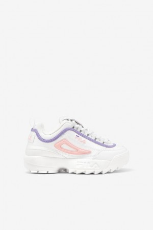 Tenis Fila Disruptor 2 Sneakers Unisex Blancas Coral Moradas | 496015OHM