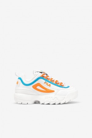 Tenis Fila Disruptor 2 Sneakers Unisex Blancas Azules Naranjas | 580149AUH