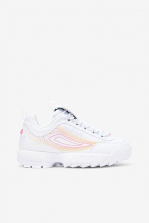 Tenis Fila Disruptor 2 Stitch Sneakers Mujer Blancas Rosas Naranjas | 251930WGL