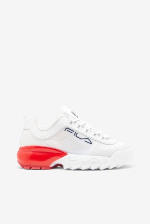 Tenis Fila Disruptor 2a Sneakers Mujer Blancas Azul Marino Rojas | 089124HDI