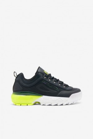 Tenis Fila Disruptor 2a Sneakers Mujer Negras Blancas Amarillo | 182960ERL