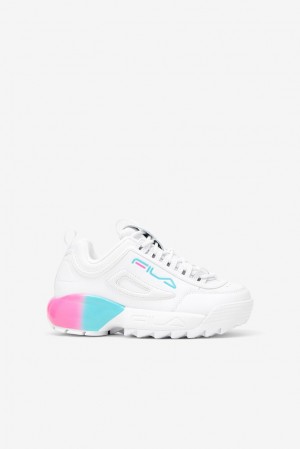 Tenis Fila Disruptor 2a Sneakers Unisex Blancas Rosas Azules | 420169CGN