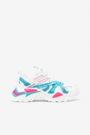 Tenis Fila Electrove 2 Sneakers Mujer Blancas Azules Rosas | 308529RVG