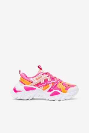 Tenis Fila Electrove 2 Stitch Sneakers Mujer Blancas Rosas Naranjas | 875942IAL