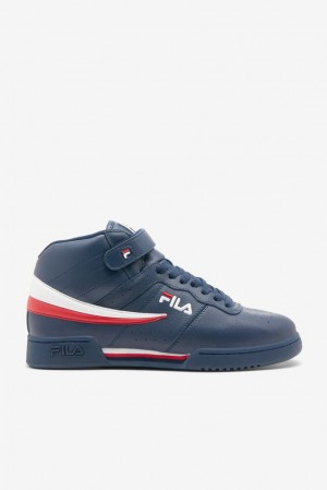 Tenis Fila F-13 Sneakers Hombre Azul Marino Blancas Rojas | 103468HCA