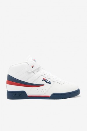 Tenis Fila F-13 Sneakers Hombre Blancas Azul Marino Rojas | 018534EKD