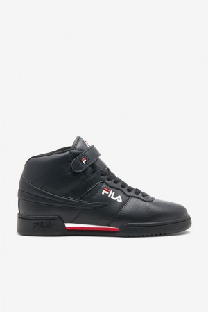 Tenis Fila F-13 Sneakers Hombre Negras Blancas Rojas | 763259HSB