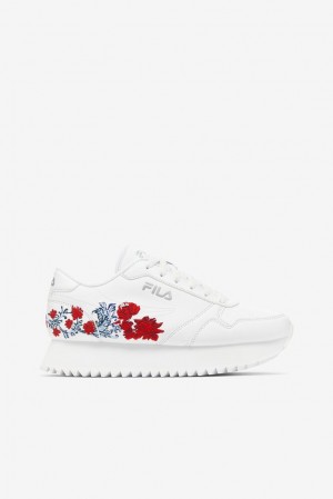 Tenis Fila Fila Orbit Flower Sneakers Mujer Blancas Blancas Blancas | 023749SDN