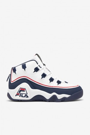 Tenis Fila Grant Hill 1 Offset Sneakers Hombre Blancas Azul Marino Rojas | 943615FAO