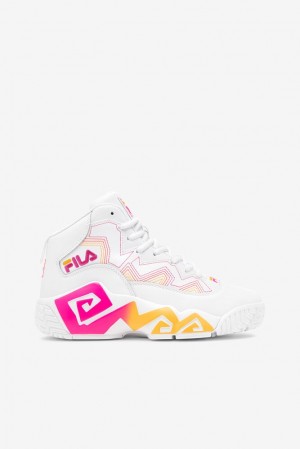 Tenis Fila Mb Stitch Sneakers Mujer Blancas Rosas Naranjas | 619287BIY