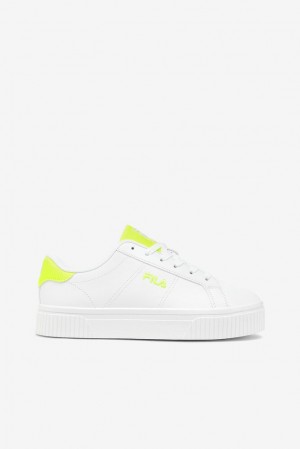 Tenis Fila Panache 19 Sneakers Mujer Blancas Blancas Amarillo | 645123BUT