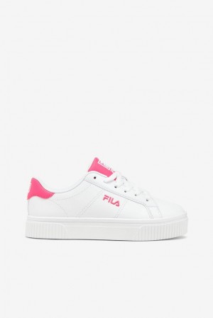 Tenis Fila Panache 19 Sneakers Mujer Blancas Blancas Rosas | 459613BMV