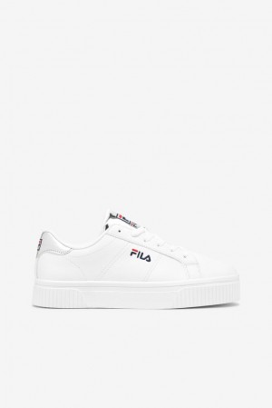 Tenis Fila Panache 19 Sneakers Mujer Wht/Msil/Fnvy | 391872UKT