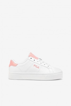 Tenis Fila Panache Glitter Sneakers Mujer Blancas Blancas Rosas | 734259TRH