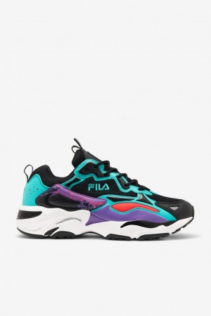 Tenis Fila Ray Tracer 2 Nxt Sneakers Hombre Negras Moradas Blancas | 619423WSO